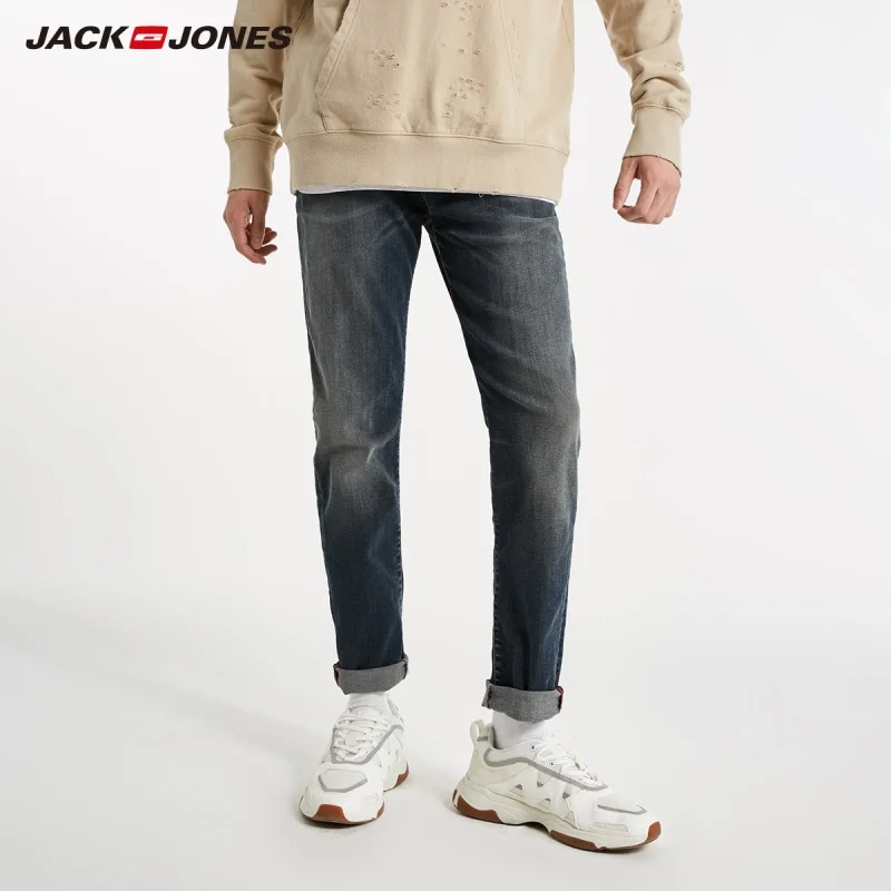 JackJones осенние мужские удобные хлопковые эластичные повседневные узкие джинсы