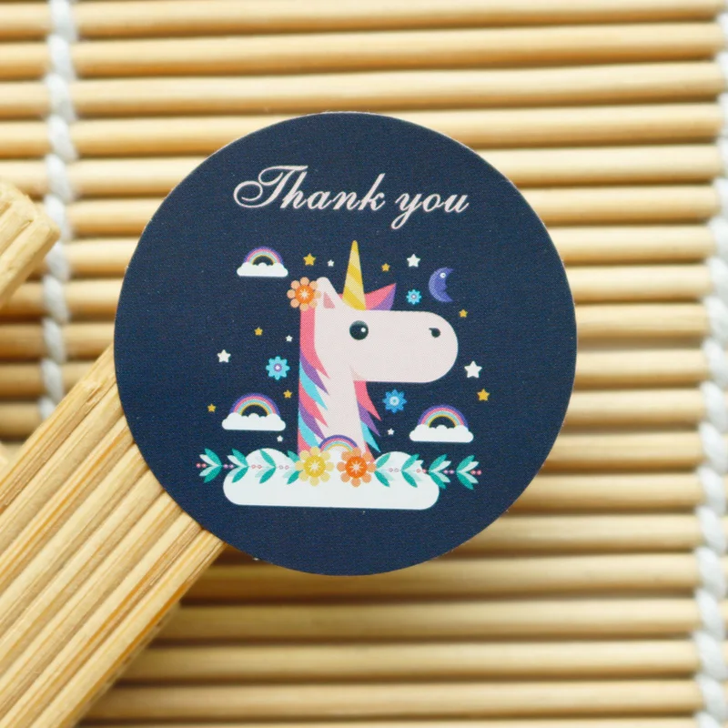 108pcs Unicorn Seal Sticker Thank You Point Party Baking Packaging Biscuit Bag Label Sealing | Дом и сад
