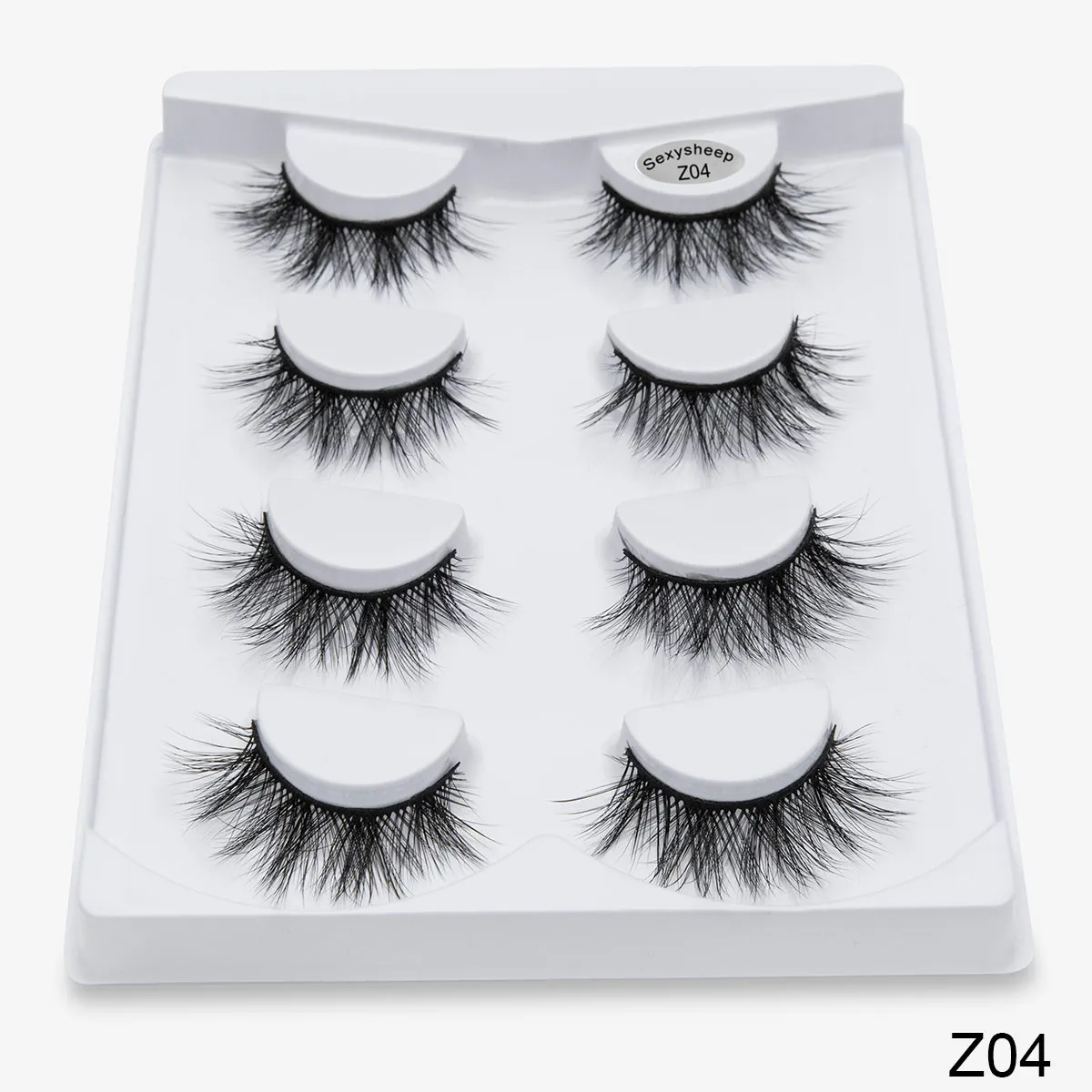 3D 4 пары натуральные накладные ресницы 100% не тестируются на животных ручной