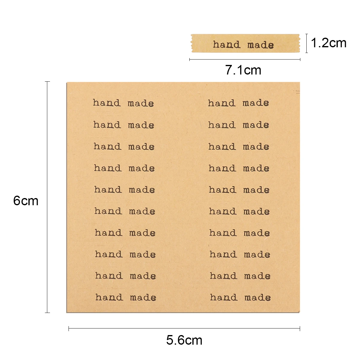 100 шт./лот ручной работы измельченная стильная крафт-бумага клейкая