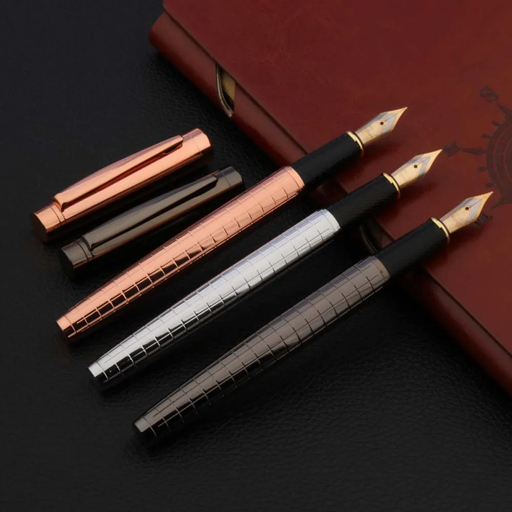 Перьевая ручка серого цвета лакированная медная элегантная 886|fountain pen|nib fountain penpen