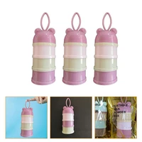 3pcs 3 layers milk powder containers milk powder dispensers for baby infant toddler