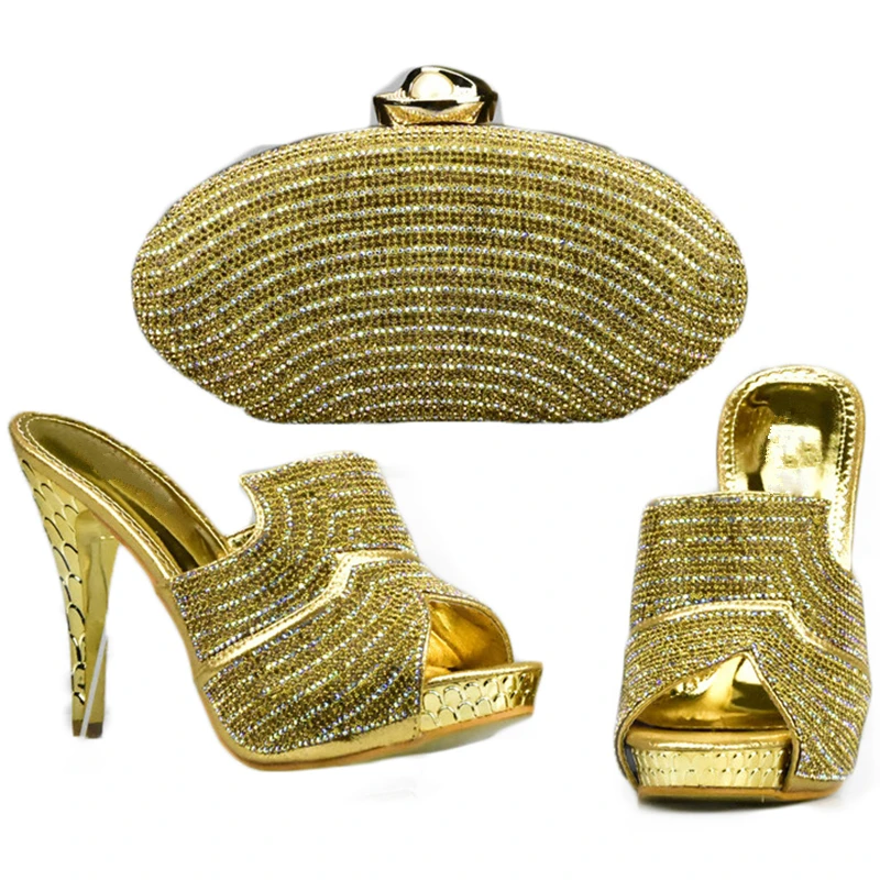 Новейший комплект из обуви и сумки для вечерние в Женская итальянская женская