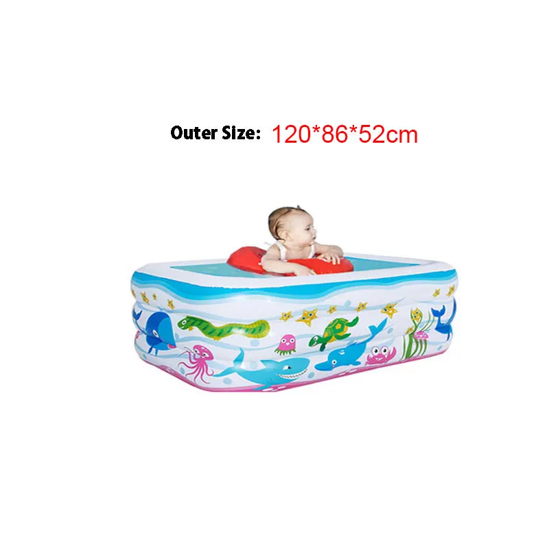 outer size 120cm 1,4~ 1,1 м детский бассейн для домашнего использования детский надувной бассейн большой размер надувной квадратный сохраняющий тепло детский надувной бассейн - Цвет: outer size 120cm