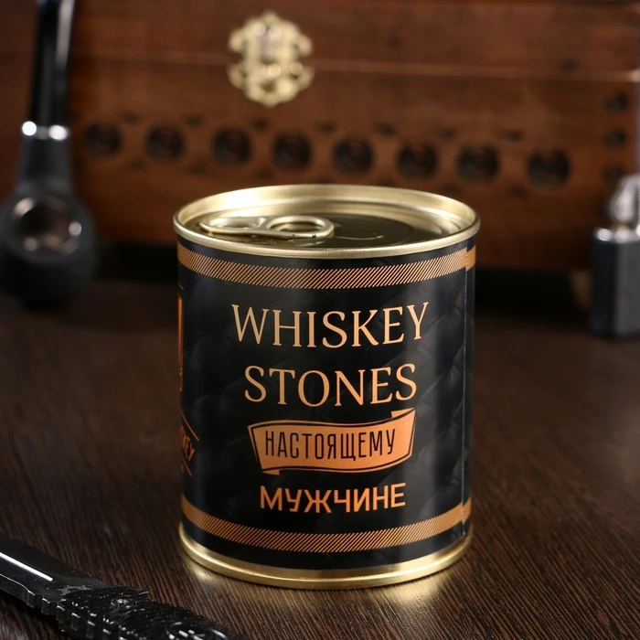 Набор камней для виски &quotWhiskey stones. Vintage&quot в консервной банке 9 шт. 4832938 |