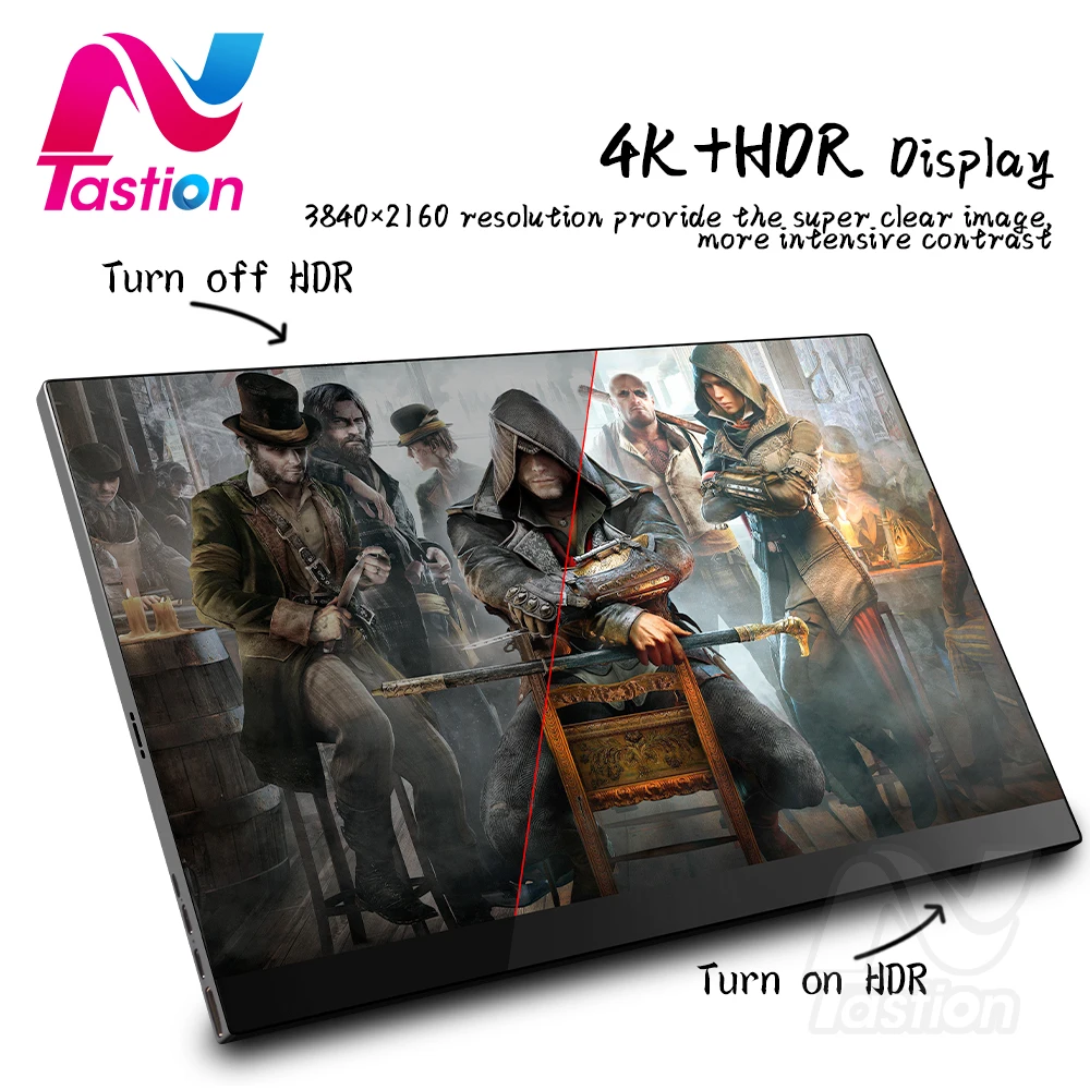 Lantastion 4k touch 15 6 ''портативный монитор для ноутбука компьютера телефона xbox switch ps3