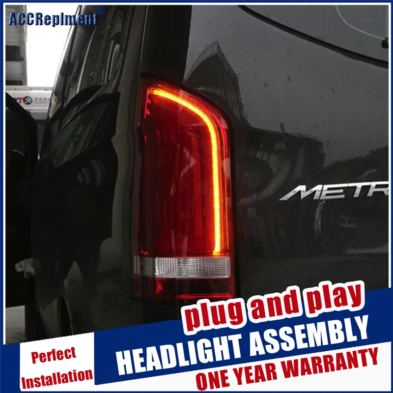 Dynamic turn signal taillights For Mercedes-Benz Vito Metris led Tail light Assembly DRL+Brake+Reverse lights 2016-2019 | Автомобили и