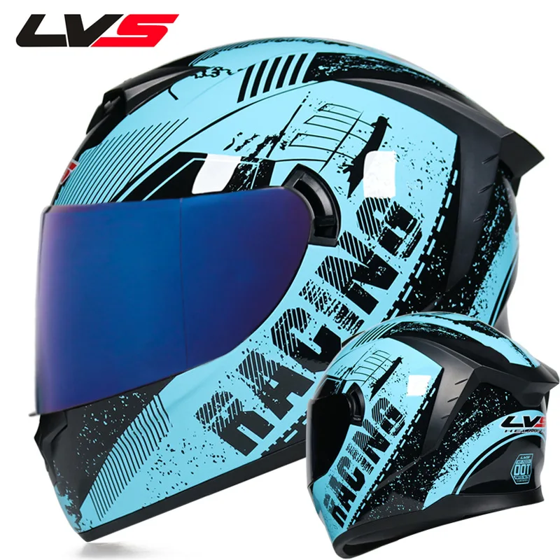 

Personality Fashion LVS Full Face Motorcycle Helmet Racing Dual Visor ATV Dirt Bike Downhill MTB DH Racing Motocross Casque Moto