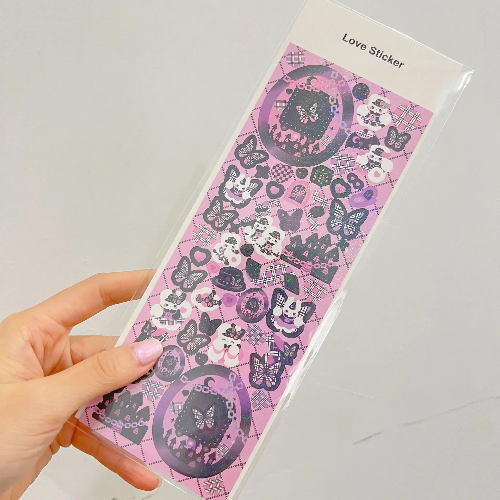 

Korean Ins Cartoon Cute Laser Holographic Sticker DIY Decoration Scrapbooking Idol Card Diary Stationery Stickers Christmas Gift