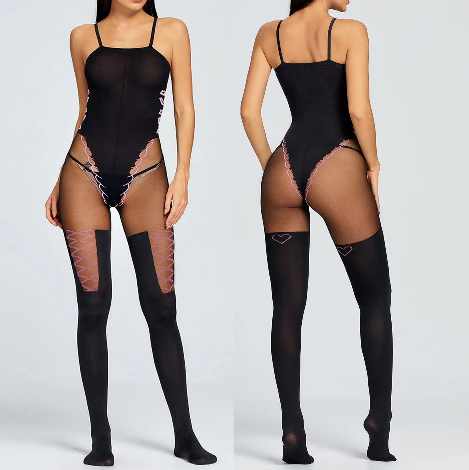 Women sexy babydoll Fishnet Bodystocking Erotic Lingerie Porno Babydoll open crotch teddy Underwear Costumes sex clothes | Тематическая