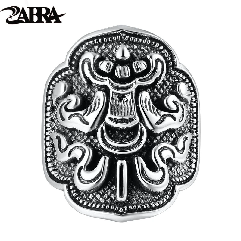 ZABRA 925 пробы Серебряное украшение для мужчин женщин Ретро хип-хоп Винтажные