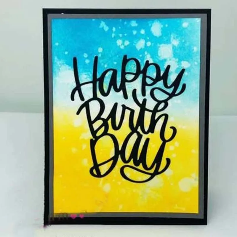 Металлические шаблоны Mai Happy Birthday Letter для скрапбукинга фотоальбома, декоративного тиснения бумажных карт