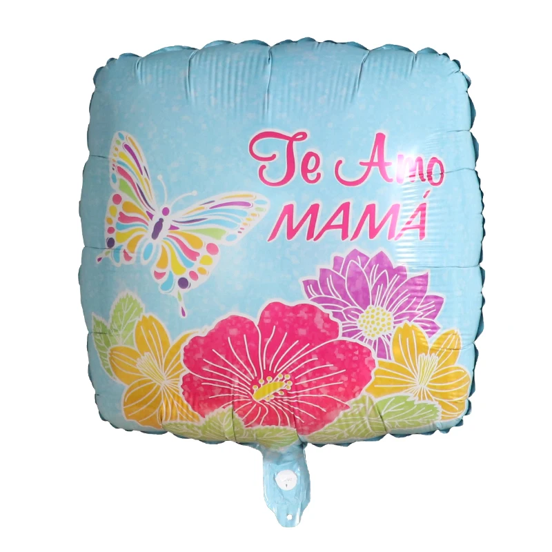 

50pcs 18inch Spanish Happy Mather's Day Air Globos Feliz Dia Mama Foil Helium Balloons Father's Mother's Party Decoration Baloes
