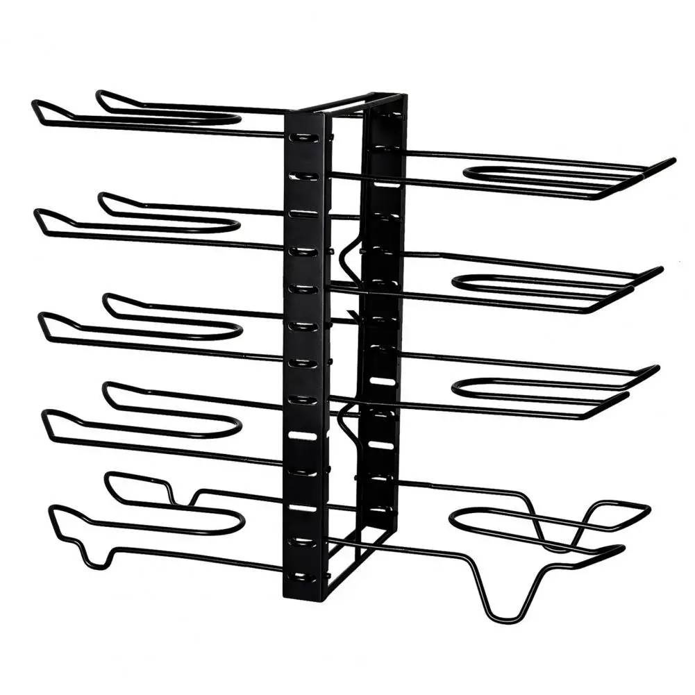 

Hot Sales Storage Rack Convenient Draining Function Metal Pot Pan Lid Organizer Holder for Kitchen