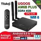 4 ГБ DDR4 32 Гб 2,4G 5G WiFi 6 1000M BT 4K Dolby Audio Amlogic S922X Android 9.0 TV Box UGOOS AM6 AM6B PLUS