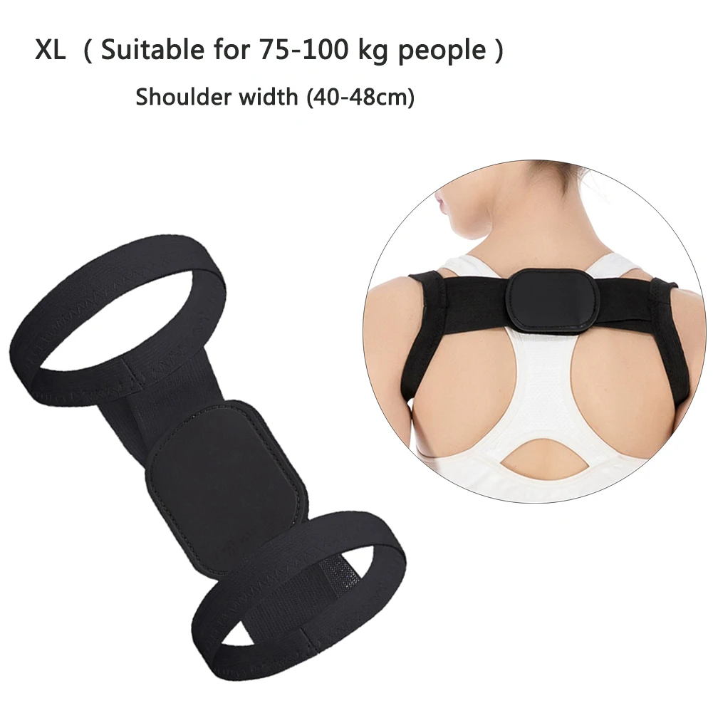 Black XL Фиксатор для спины, поддерживающий пояс на плечо, корректор для выпрямления осанки, Ортопедический Корсет для красоты - Цвет: Black XL