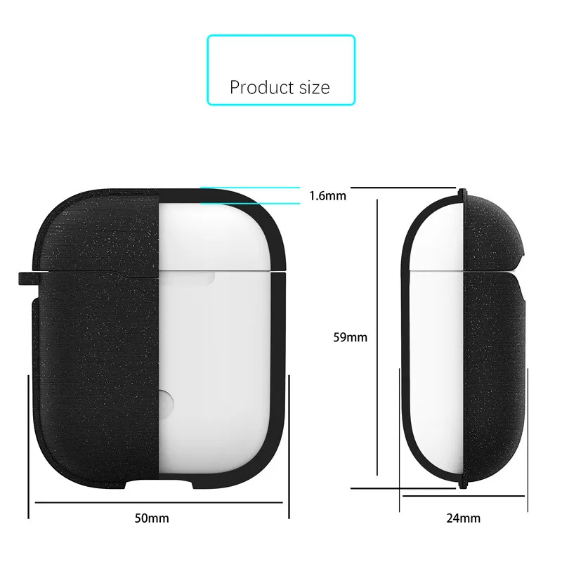 Стильный Матовый дизайн наушников Мужской чехол для Airpods чехол Роскошные Защитные беспроводные наушники Hoesje для Airpods 2 Чехол Funda