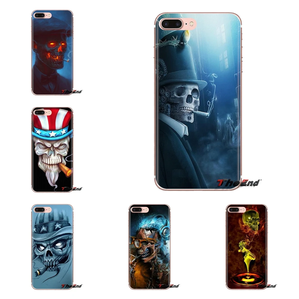 Чехол из ТПУ для курения с черепом huawei G7 G8 P7 P8 P9 P10 P20 P30 Lite Mini Pro P Smart Plus 2017 2018 2019 |