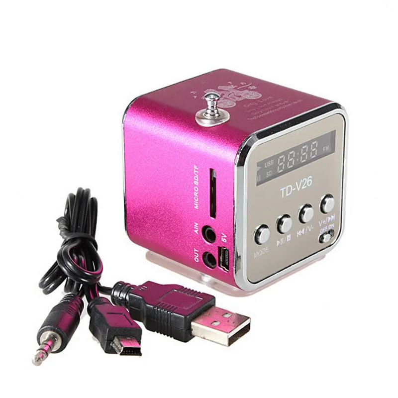 Портативный мини динамик с поддержкой MP3 FM радио Micro TF SD стереозвук для ноутбука и