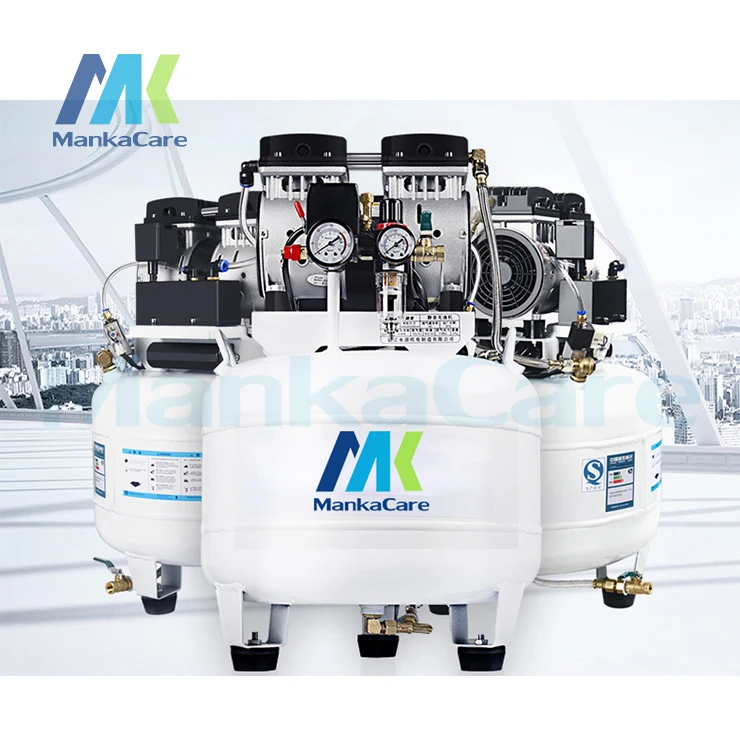 Медицинский бесшумный безмасляный стоматологический воздушный компрессор 30 л