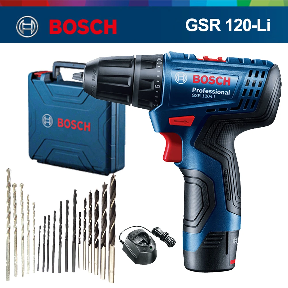 Bosch профессиональная электрическая дрель GSR120-LI 12V аккумуляторная электрическая ручная дрель мульти-Функция, для домашнего использования, отвертка Мощность инструменты