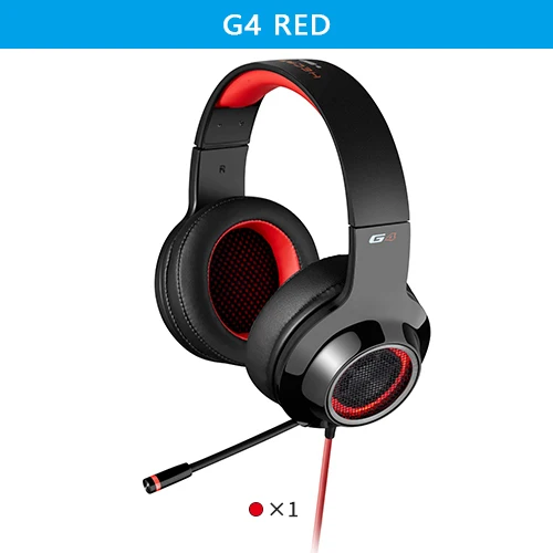G4 Red EDIFIER G4 игровая гарнитура, встроенная звуковая карта виртуального объемного звучания 7,1 и выдвижной микрофон, светодиодный и металлический сетчатый дизайн наушников - Цвет: G4 Red
