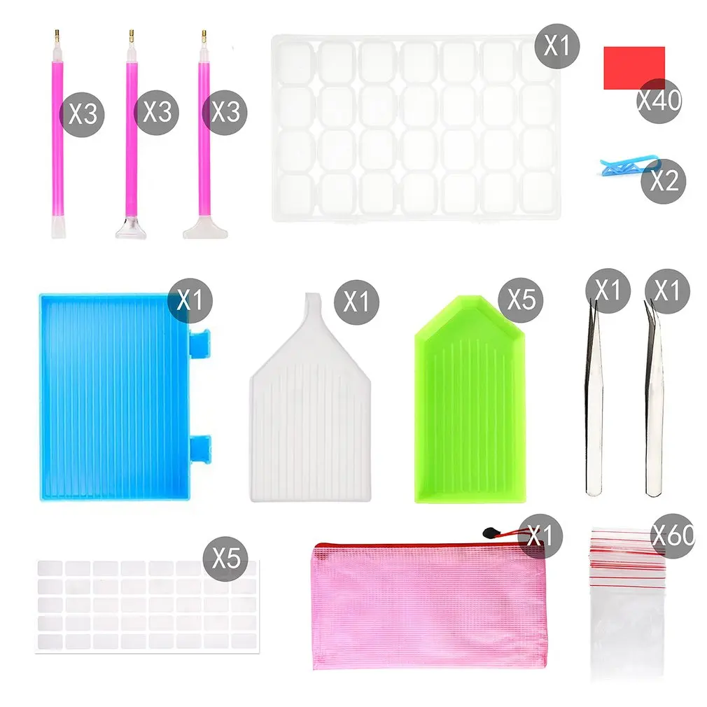 

127pcs/set 5D Diamond Painting Tools Set DIY Diamond Painting Accessories Kit Diamond Embroidery Box Art Crafts