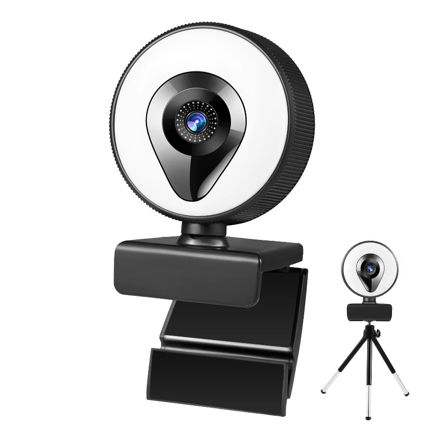 

Webcam 4K Full HD 2K 1080P Ring Light Web Camera With Microphone Fill Light For Computer Laptop Online Study Conference Youtube