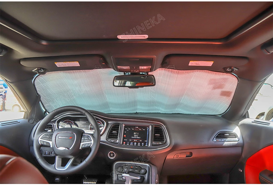 SHINEKA солнцезащитный козырек для Dodge Challenger 2009 Up, защита от солнца на лобовое стекло автомобиля, защита от УФ-излучения, защита от солнца для Dodge Challenger