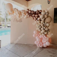 178pcs double apricot maca pink latex globos wedding birthday party rose gold double cream peach balloon arch garland decoration