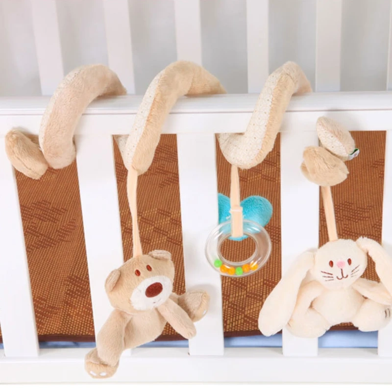 

H3CD Musical Baby Rattle Toy Bed Stroller Plush Rattle Doll Education Baby Toy Infant Teether Montessori Crib Decoration Toy