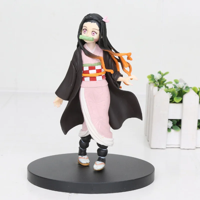Nezuko opp bag 16 см Kamado Tanjirou Kamado Nezuko Фигурка Игрушка Аниме демон убийца Kimetsu no Yaiba ПВХ фигурка модель игрушки - Цвет: Nezuko opp bag