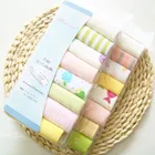 8 детской одежды для мальчиков, салфетки из органической ткани, салфетки для кормления, протрите пот, маленькое полотенце для рук, носовой платок из хлопка для детей