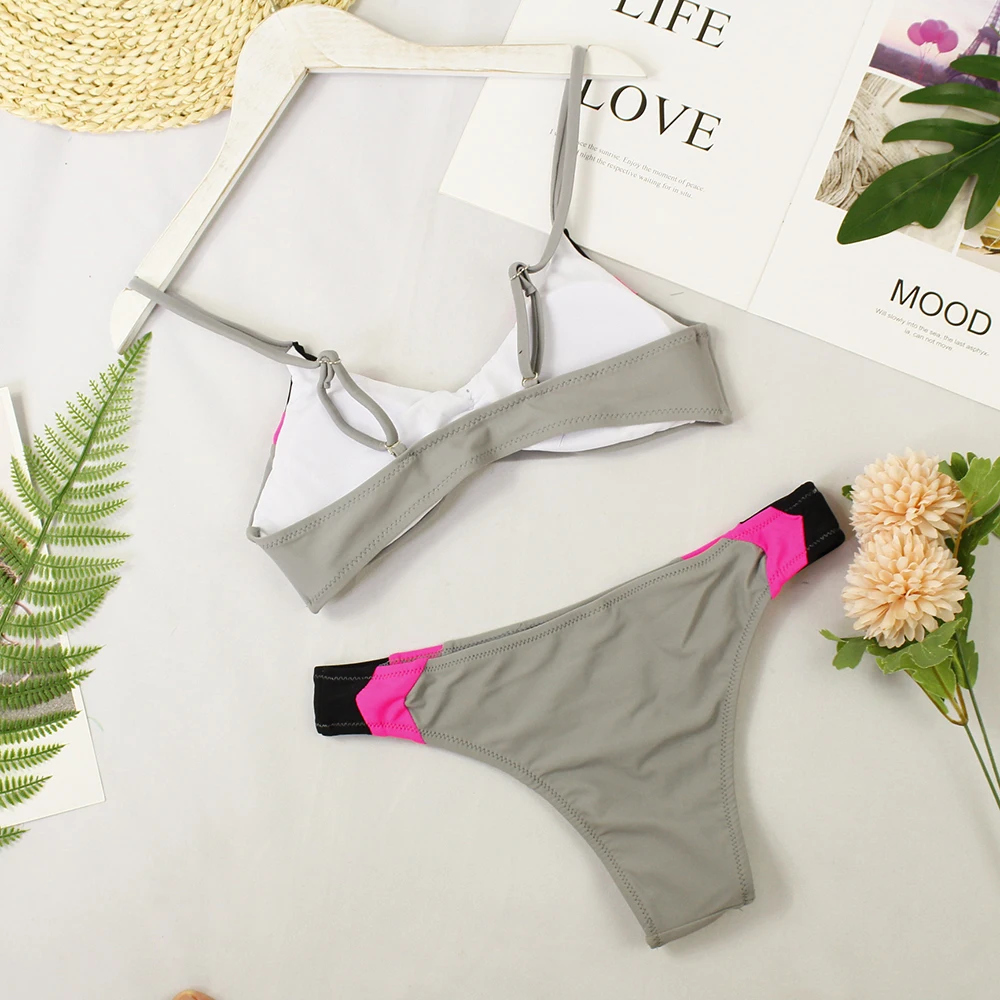 Купальник женский с принтом бикини 2022 сексуальный бандажный купальный костюм