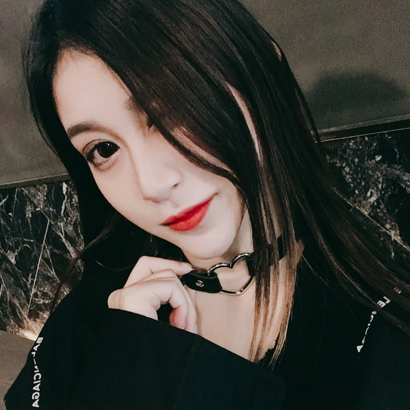 Трендовое сексуальное панк готическое кожаное колье чокер в виде сердца