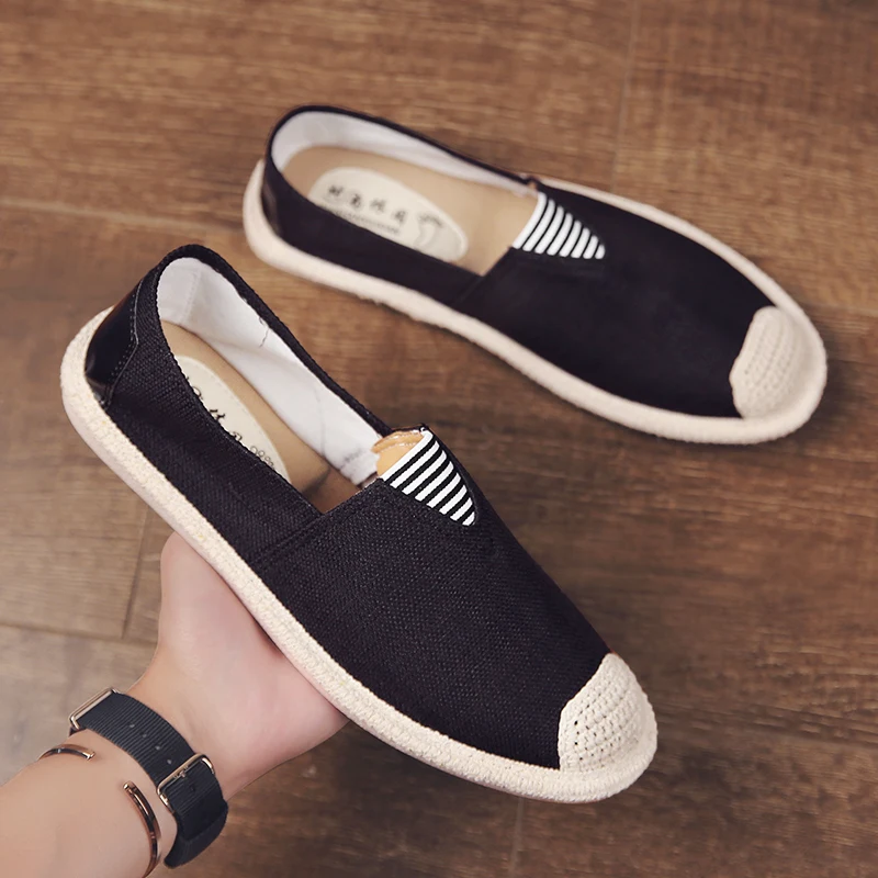 2019 трендовые Молодежные мужские кроссовки льняная дышащая прогулочная обувь