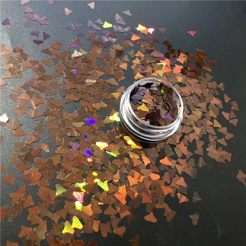 Holo Brown Chocolate 18 цветов радужные одноцветные Радужные Блестки для глаз пудра Пыль для женщин Красота тело лицо Техасская лента форма блесток для украшения - Цвет: Holo Brown Chocolate