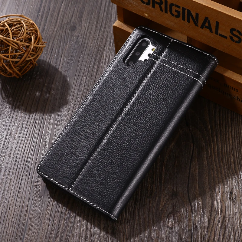 Для samsung Note10 кожаный чехол Магнитный кожаный чехол для телефона из воловьей кожи откидная подставка для карт смарт-чехол для samsung Galaxy Note10 Plus