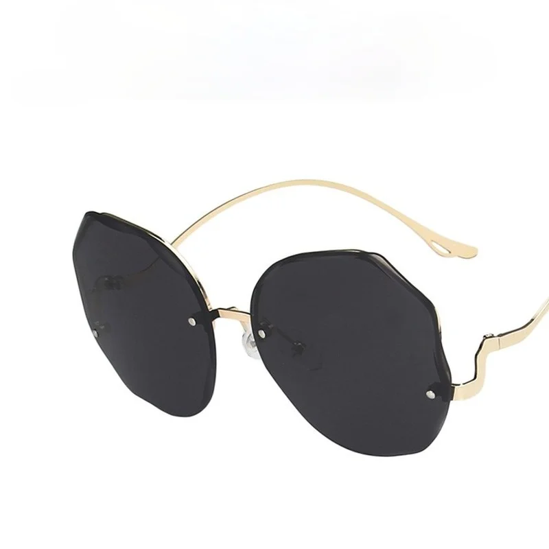 

Rimless Sunglasses Women 2021 Luxury Brand Oversized Harajuku Street Style UV400 Sun Glasses Eyewear Fashion Gafas De Sol Mujer