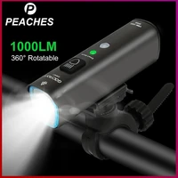 1000 lumen bike light smart vibration sensing bike lamp 5 mode bicycle headlight 4800mah led flashlight lantern bike accessories