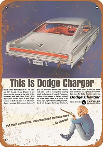 

Metal Sign - 1967 Dodge Charger - Vintage Look 2Wall Decor for Cafe beer Bar Decoration Crafts