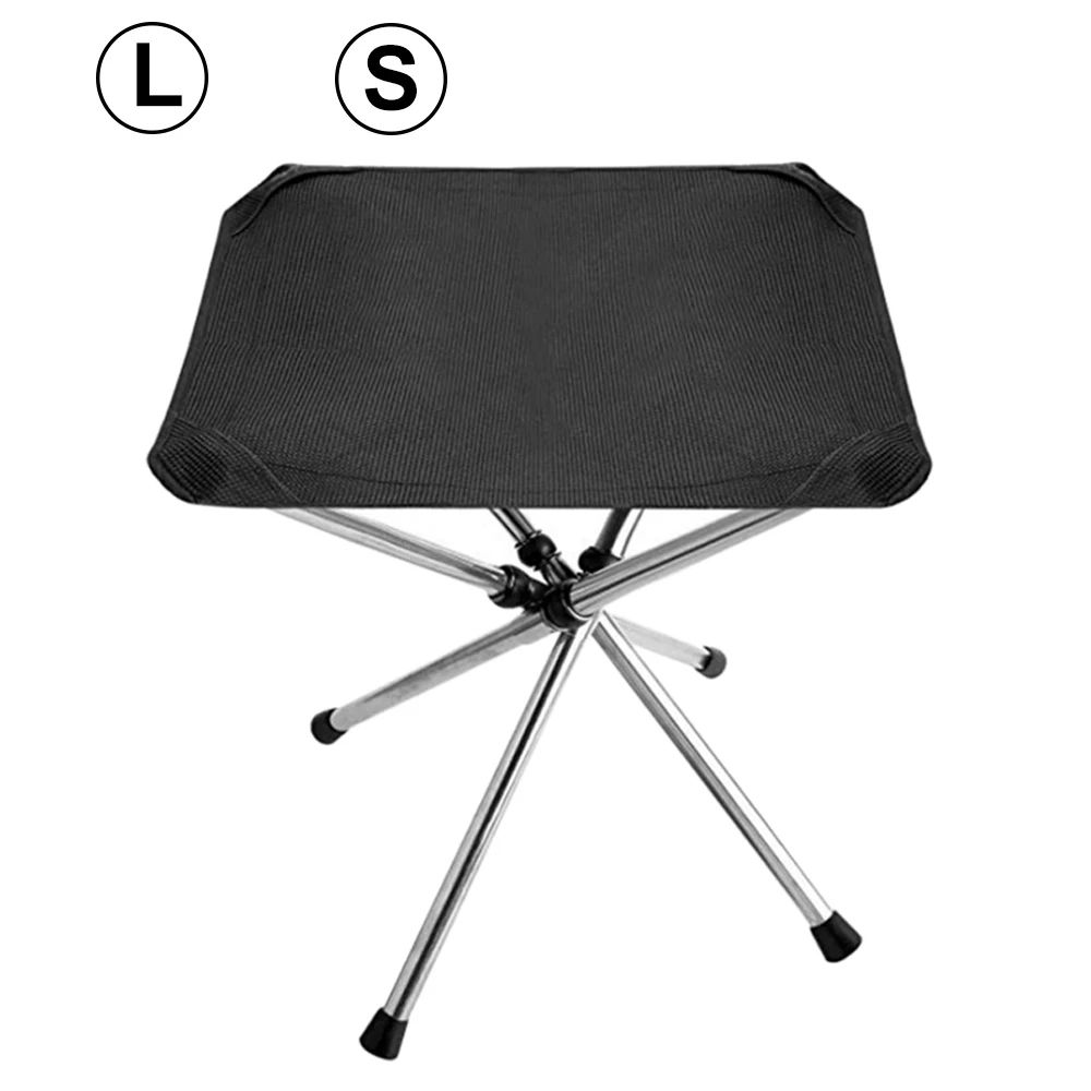 

HooRu Steel Portable Stool Picnic Beach Fishing Folding Stool Backpacking Outdoor Lightweight Camping Chair with Carry Bag