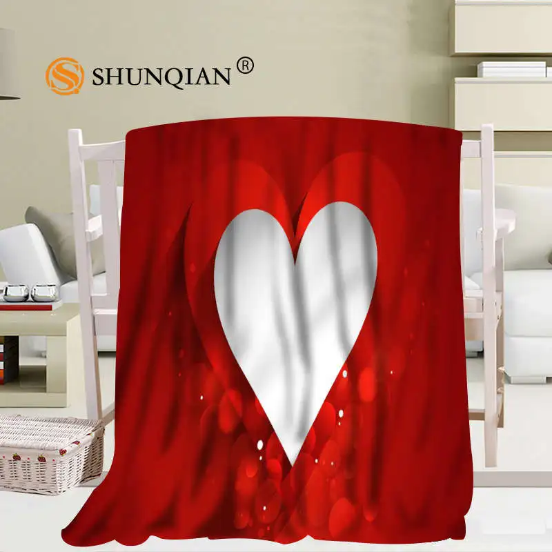 Comprare Personalizzato Cuore Palloncino Coperta Flanella Falafel Tessuto 56x80 Pollici 50X60inch 40X50inch Divano Letto Tiro Coperta Bambino Adulto Coperta Calda