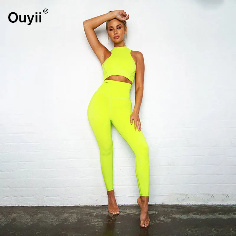 Новейшая модель комплект из двух предметов бесшовная спортивная одежда с