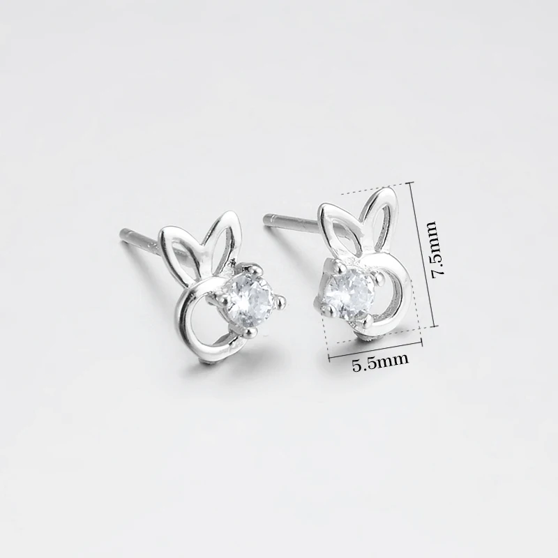 С вырезами в форме кролика 925 стерлингового серебра для девочек подарок как