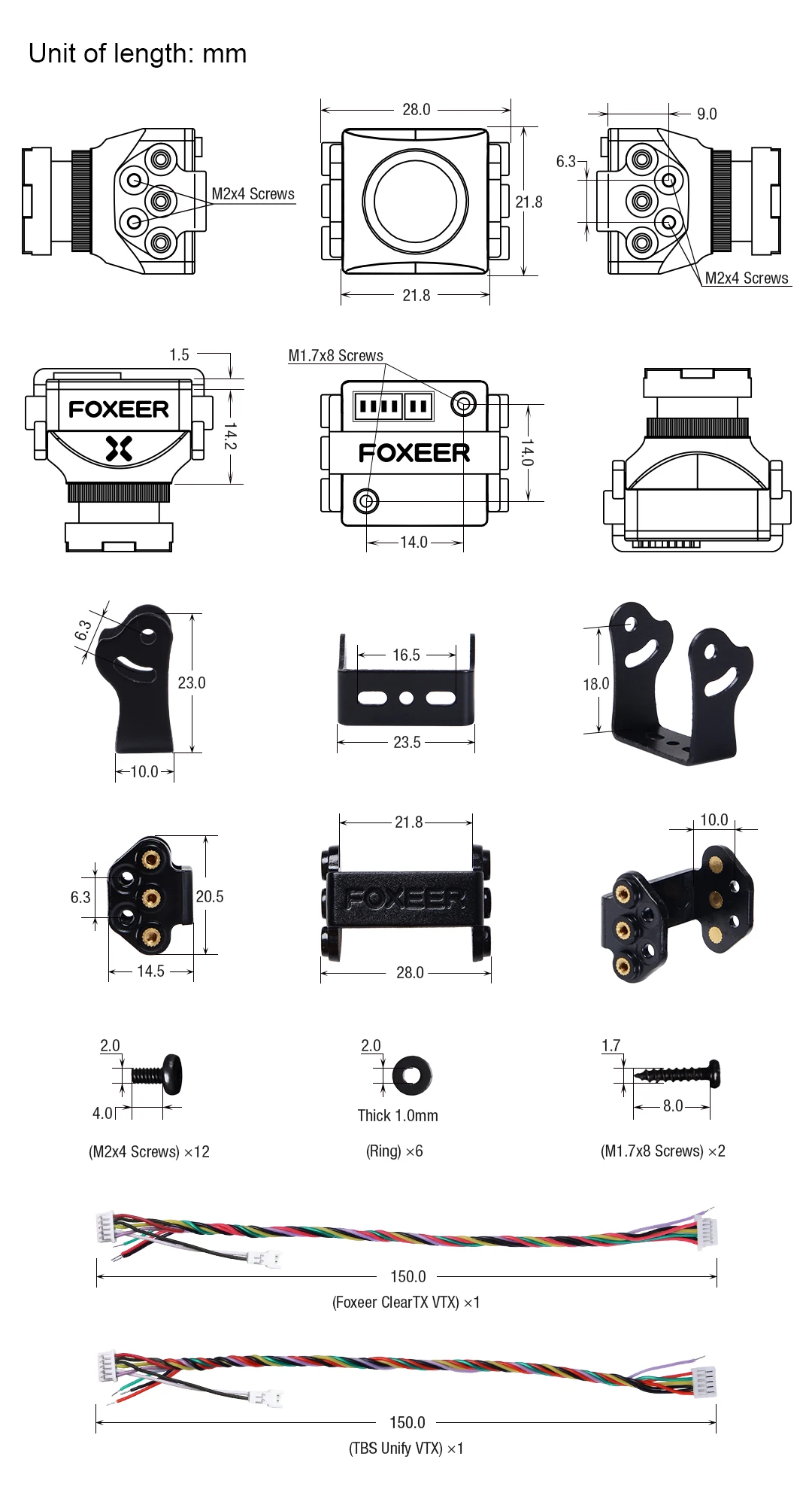 Модернизированная Foxeer Falkor 1200TVL 1/3 CMOS Мини/полноразмерная 16:9/4:3 PAL/NTSC переключаемая камера GWD FPV для радиоуправляемого дрона FPV часть рамы