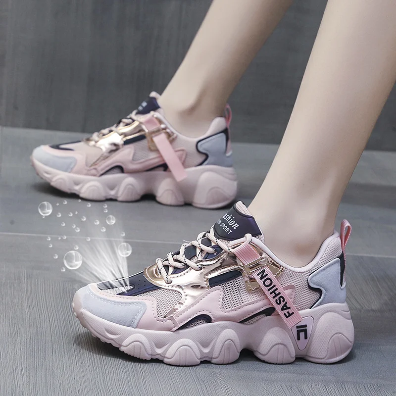 

Summer Women's Running Shoes Lady Sports Shoes Platform Sneakers Breathable Thick Bottom Walking Shoes Woman Zapatos De Mujer