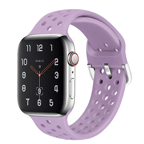 Purple Силиконовый ремешок для apple watch 4 band 44 мм 40 мм iWatch band 42 мм 38 мм спортивный браслет correa apple watch 4 3 2 1 Аксессуары - Цвет ремешка: Purple