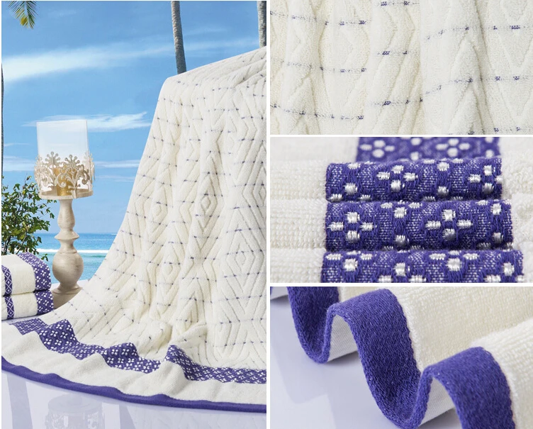 Ванная комната Полотенца 3 шт. 100% хлопок ванна пляж лицо отель душевой комплекты