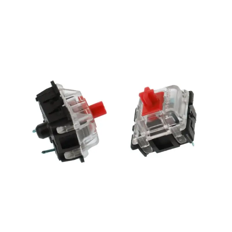 

10Pcs/pack Mechanical Keyboard Switch Gateron MX 3 Pin Red Switch Transparent Case for Mechanical Keyboard Cherry MX Compatible